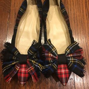J.Crew Lottie Stewart plaid flats size 5